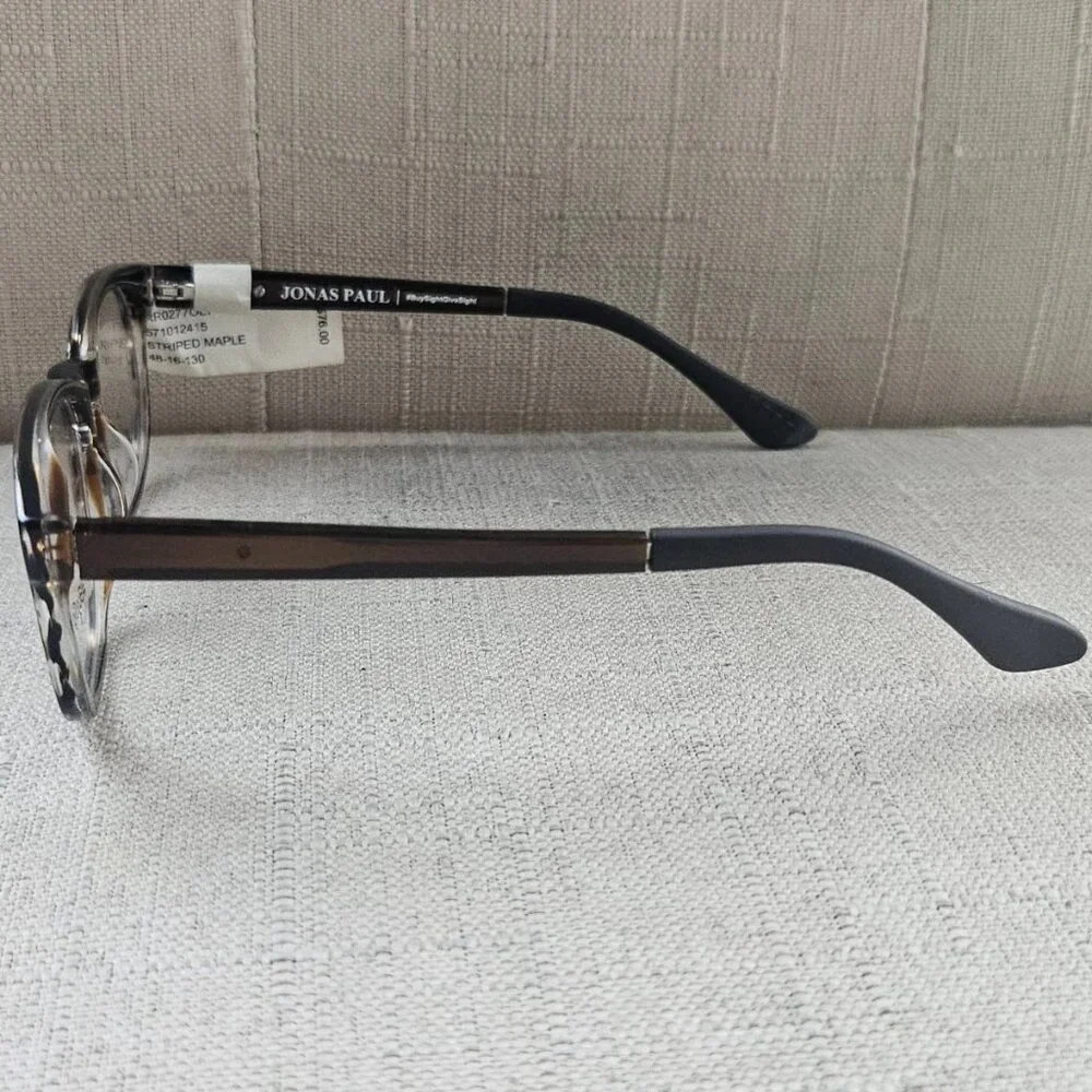 Jonas Paul Young Kid Eyeglasses Frame Striped Maple Ryan/Ruth Glass Eyewear $76